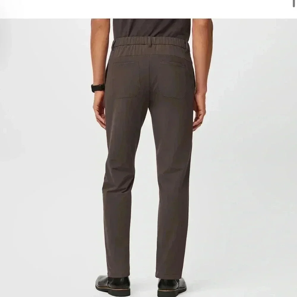 FIGS PRO Straight Leg Trouser Classic Short Medium Brown size S